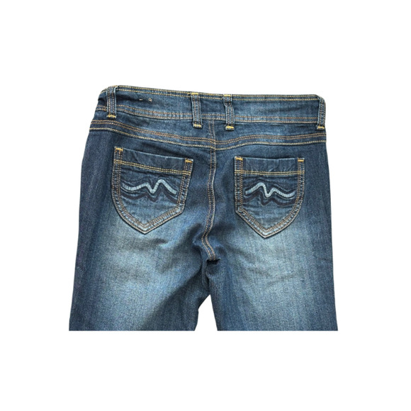 Suko Jeans Roadrunner Apparel Distressed Dark Wash Denim Blue Women’s Size 6 - Picture 5 of 8